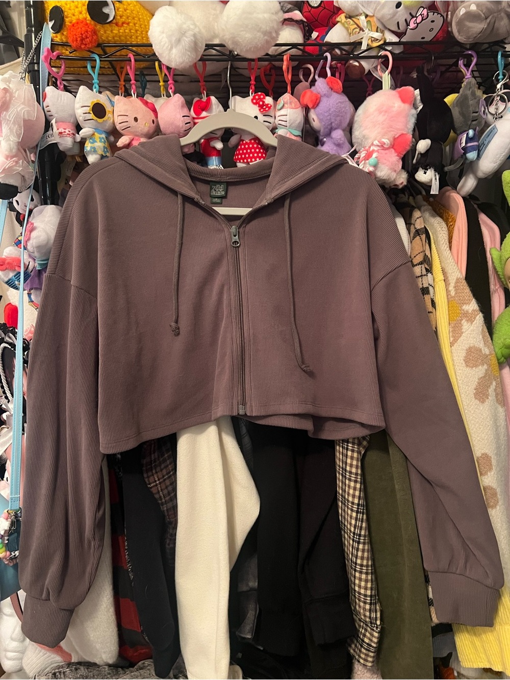 Target Wild Fable Cropped Brown Zip Jacket